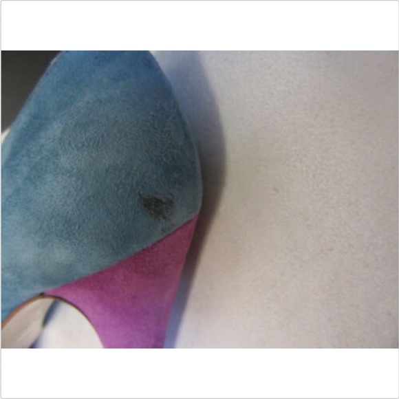 MAX MONELLI MULTI COLOR SUEDE PLATFORM PUMPS SZ 9 - Picture 6 of 6